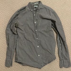 J. Crew Slim Brown Checked Dress Shirt